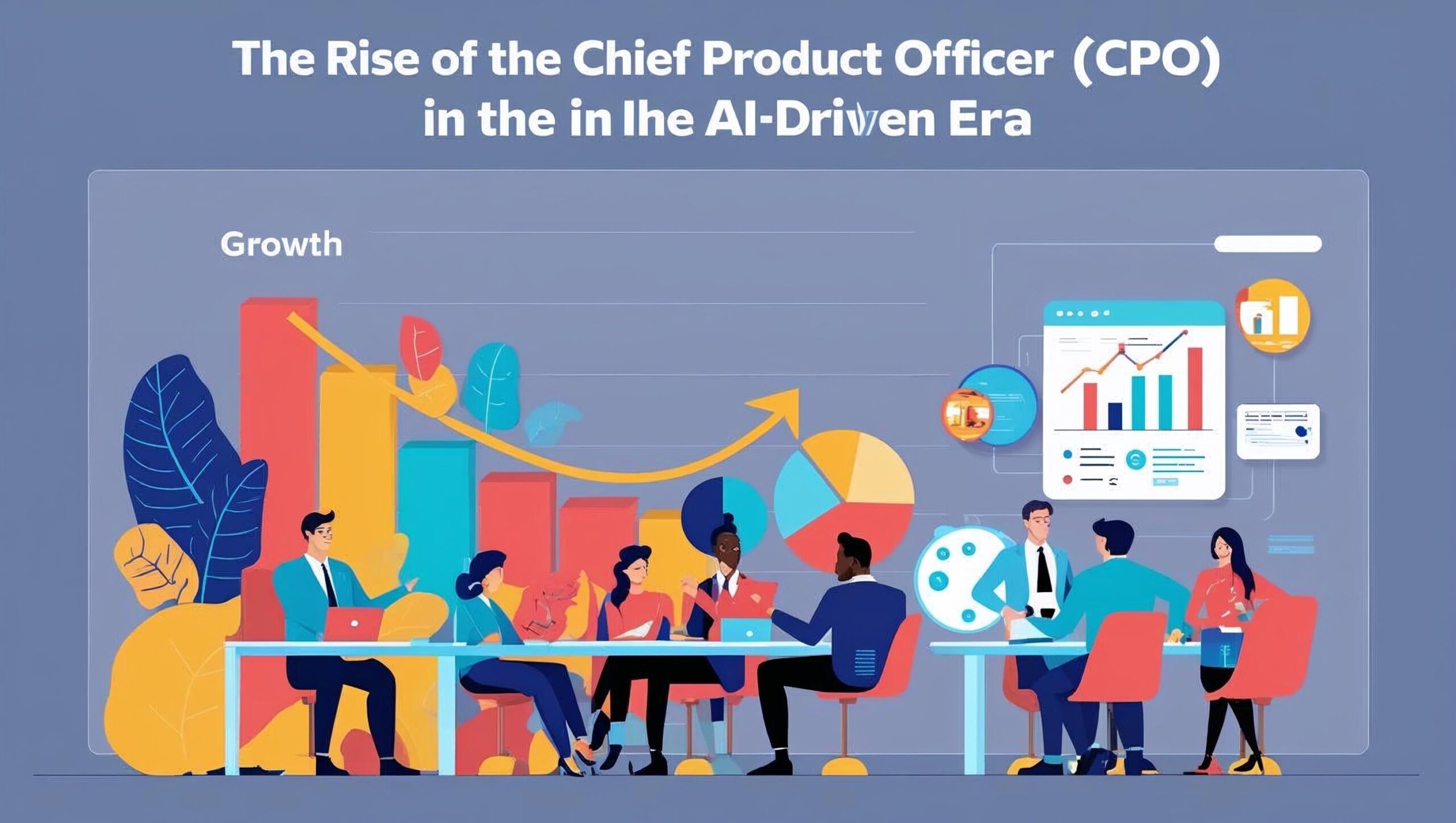 Infographic depicting the rise of the Chief Product Officer (CPO) in the AI-driven era