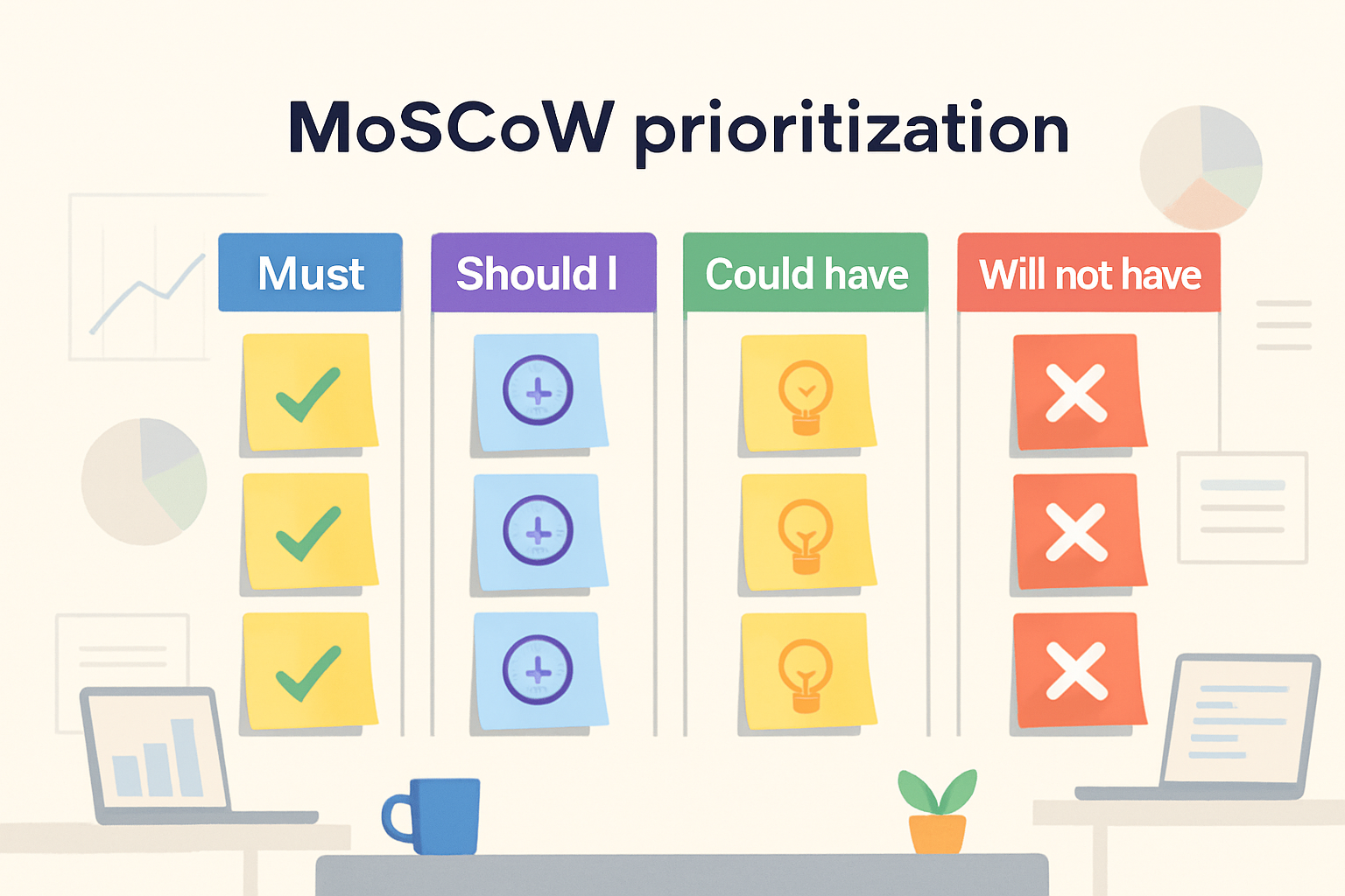 illustration of MoSCoW prioritization in product management
