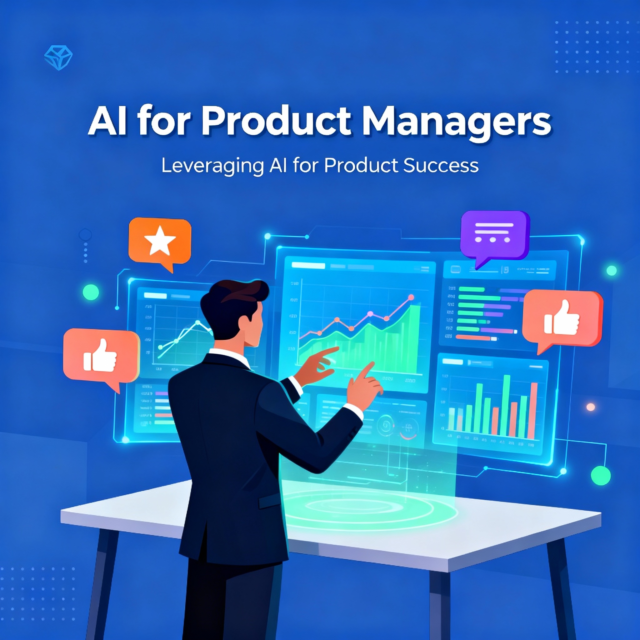 Product manager using AI-powered analytics and dashboards for data-driven decisions