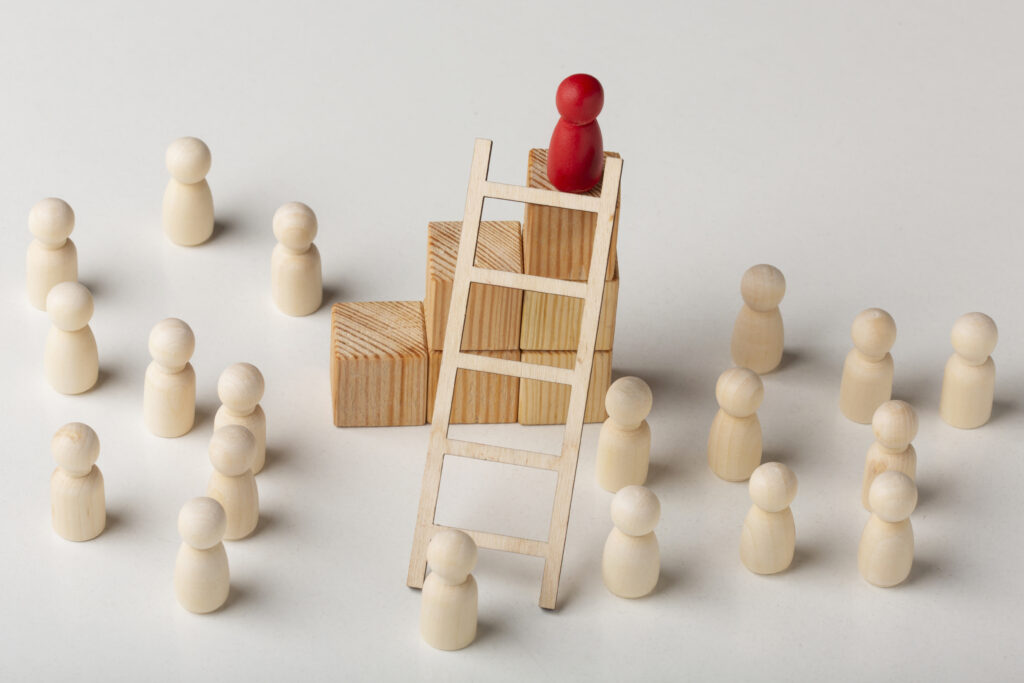 still life business roles with various pawns