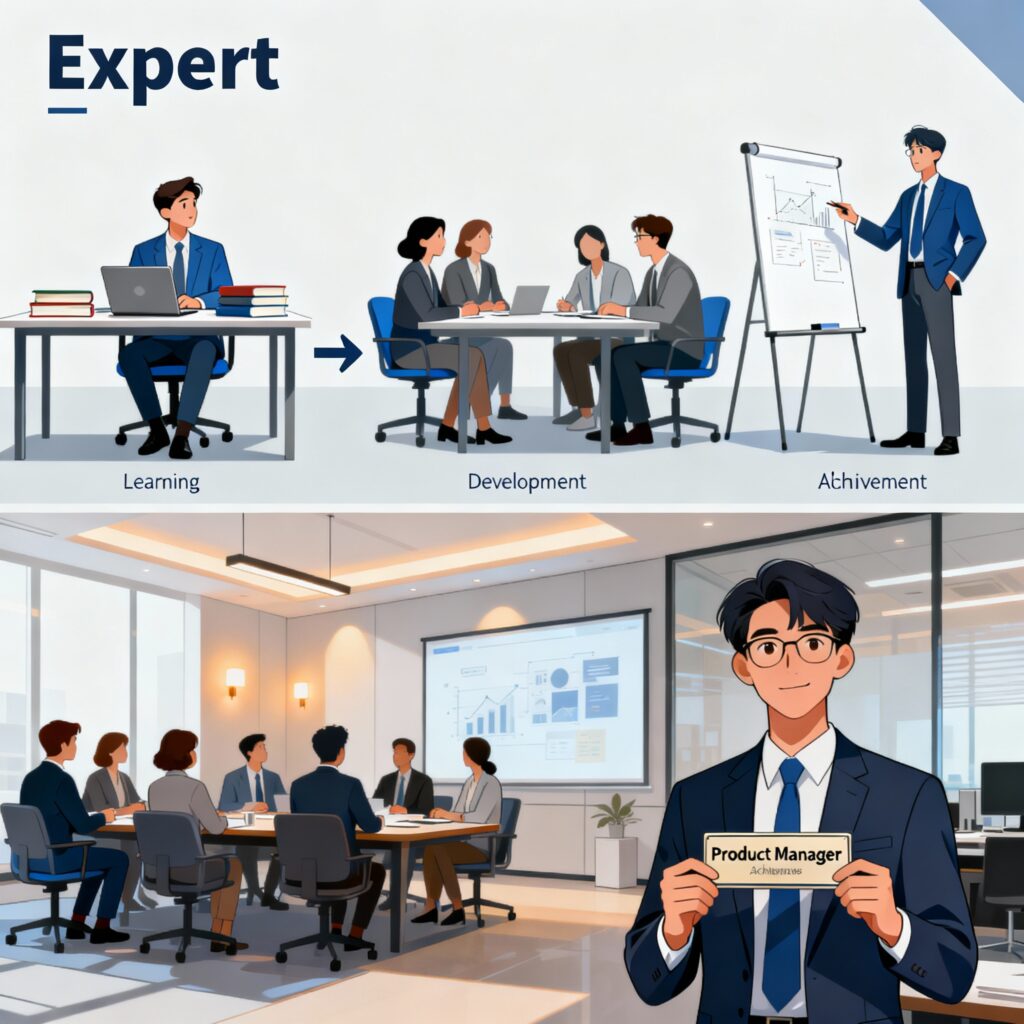 Professional growing through structured learning to secure a Product Manager career in corporate