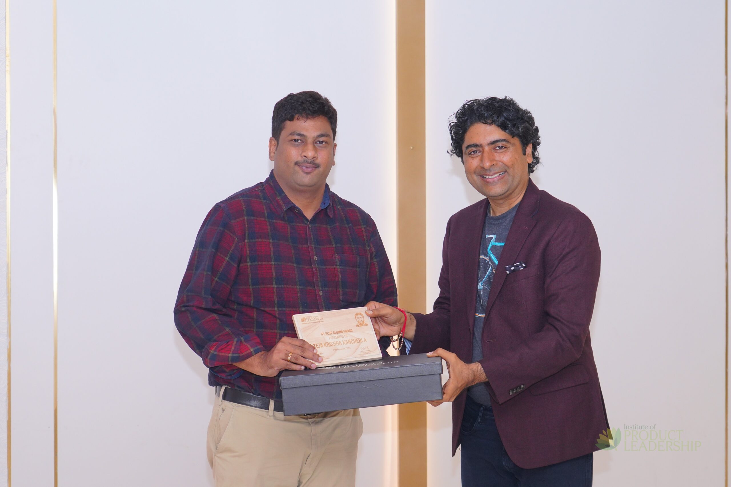 Institute of Product Leadership alumni award presentation moment
