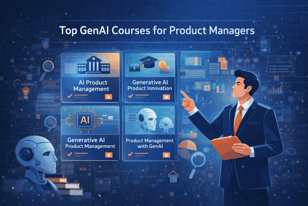 Product manager evaluating generative AI courses and learning paths for product decision-making