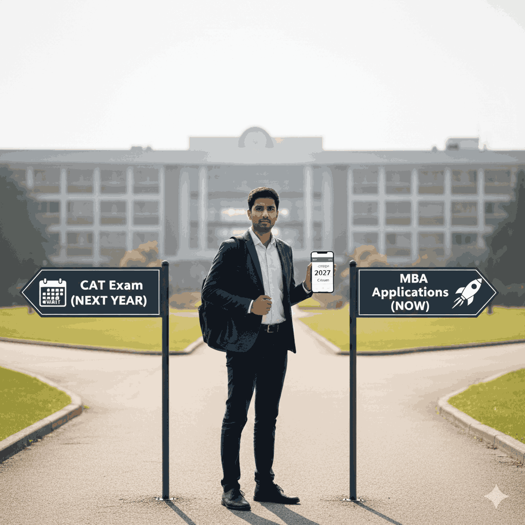 Student at campus crossroads: CAT next year vs. MBA applications now