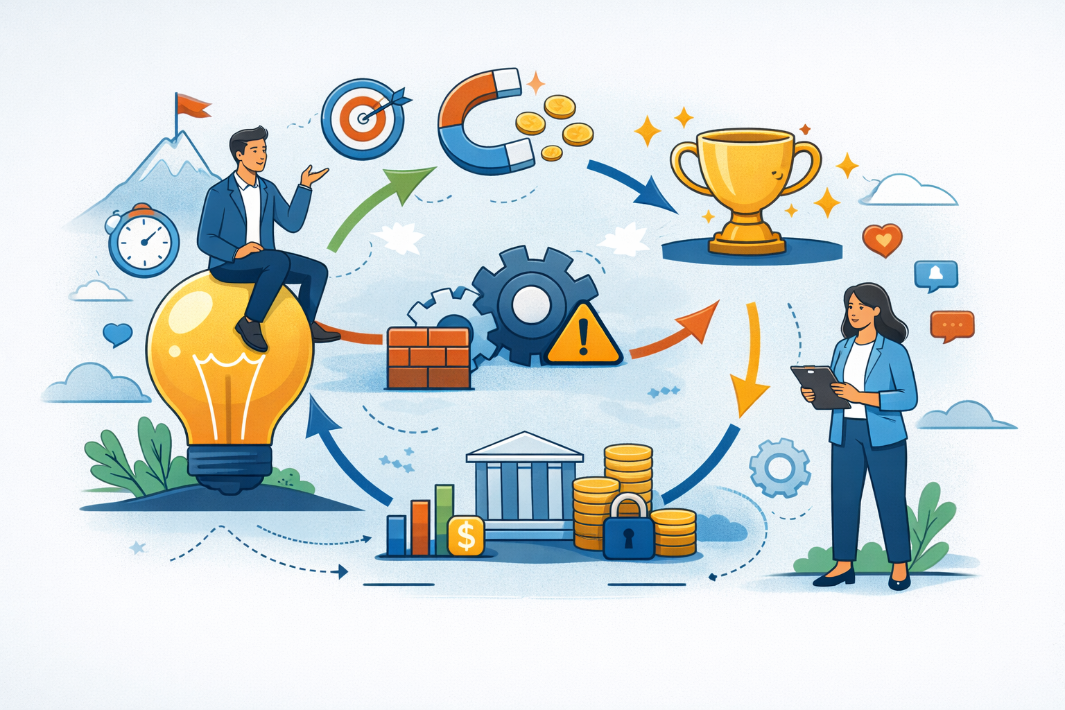 Product leadership illustration showing behavioural systems