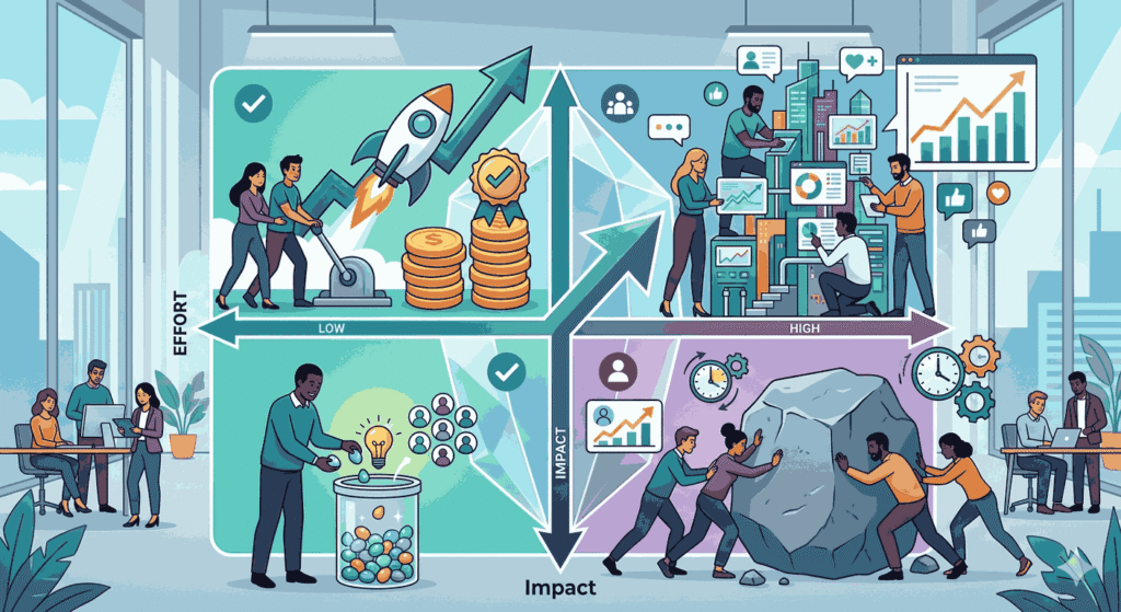 Impact Effort Matrix Illustration