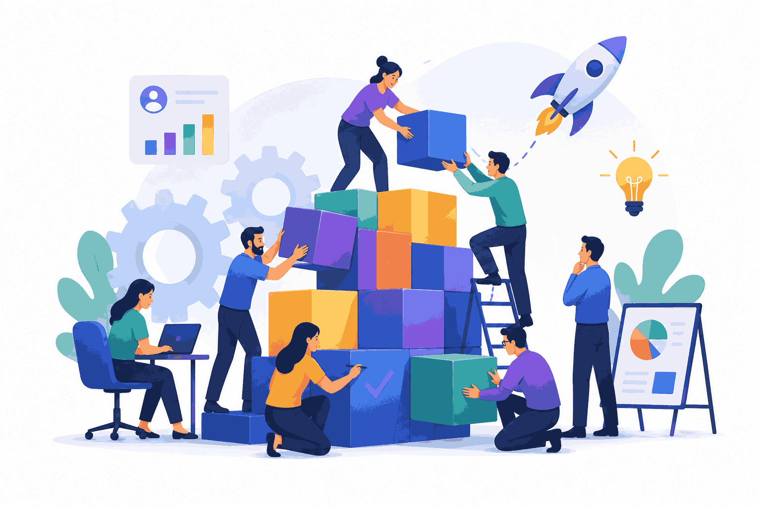 Cross-functional product team collaborating to build a high-performance product strategy