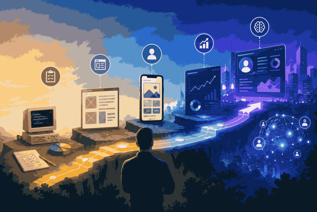 Evolution of digital product strategy from legacy systems to AI-driven innovation platforms