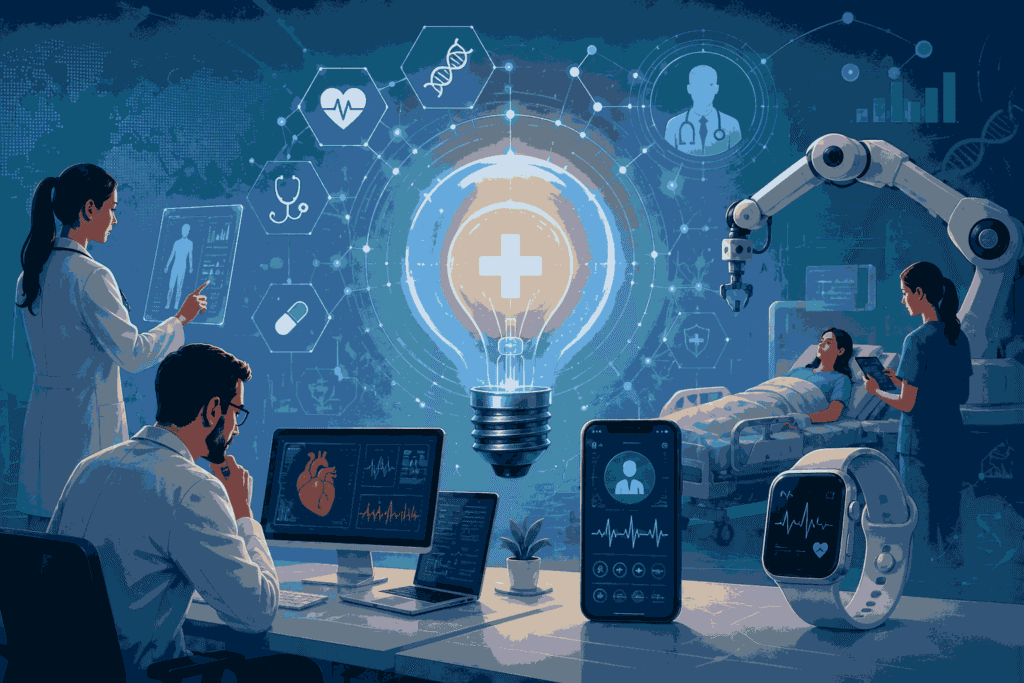 Healthcare technology innovation with AI-powered patient care and digital health solutions