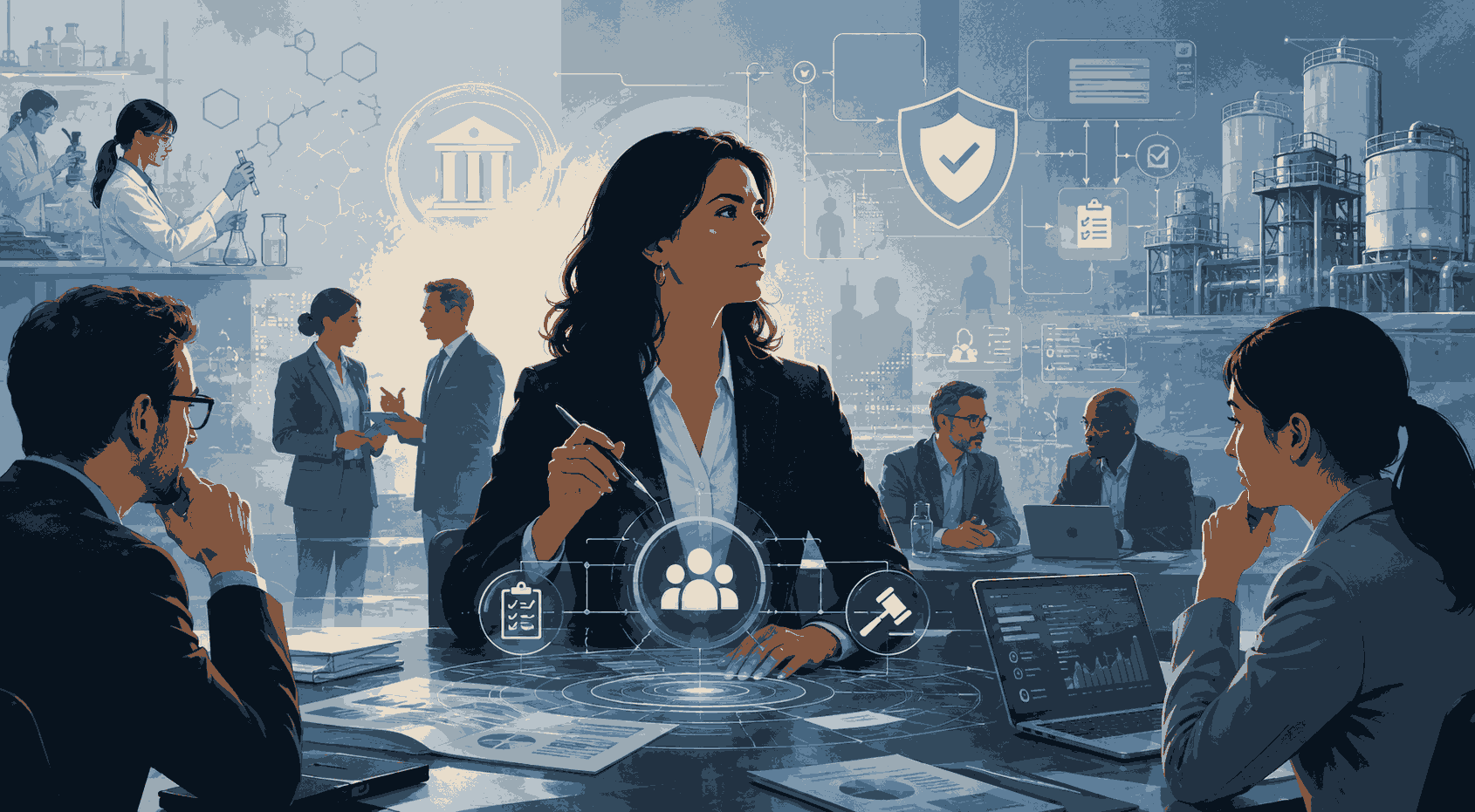 Product leader balancing innovation Illustration