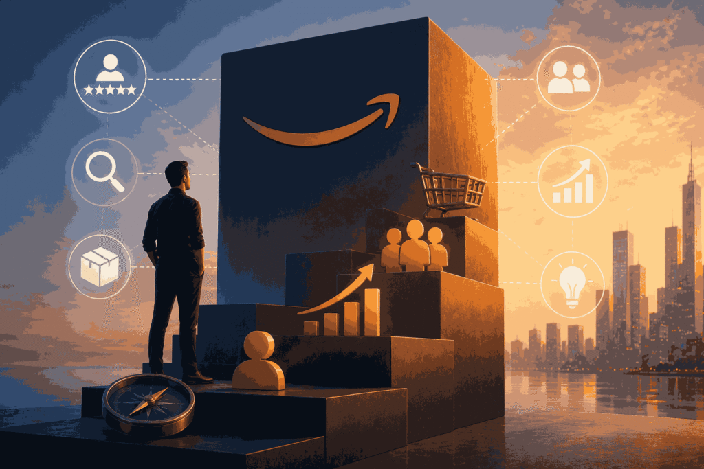 Product leadership lessons from Amazon on customer focus and business growth Illustration