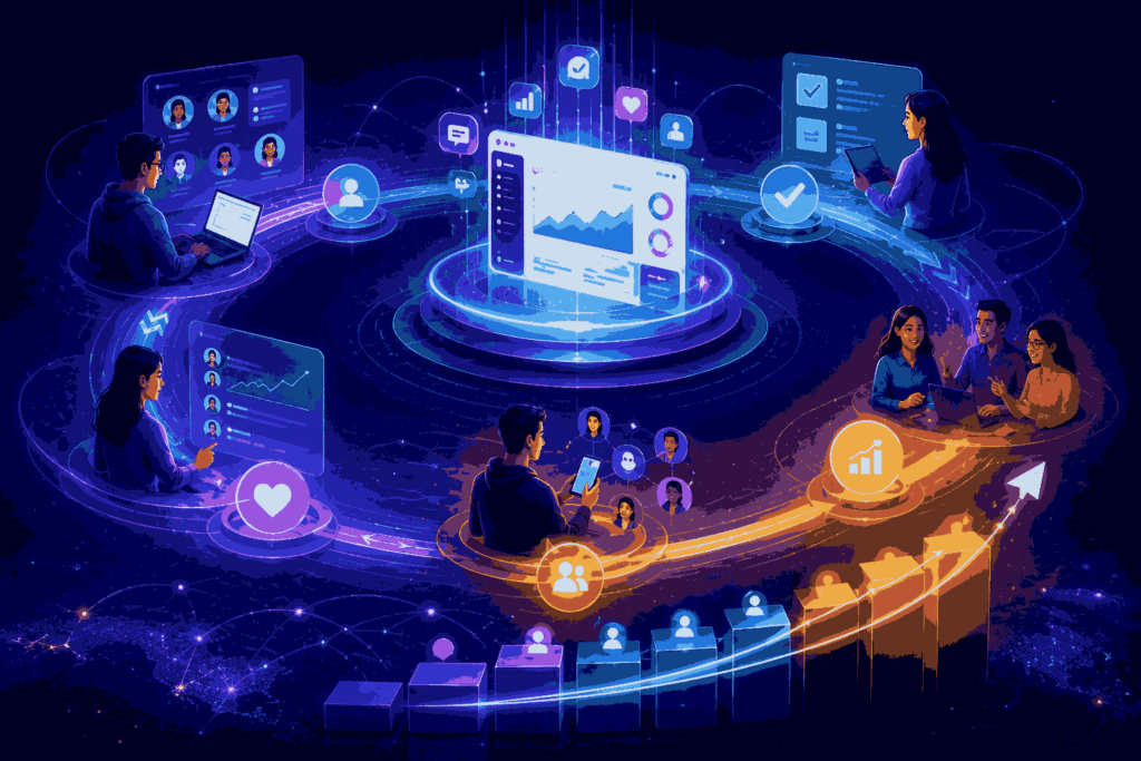Product-led growth strategy with user engagement, onboarding, and scalable adoption flow