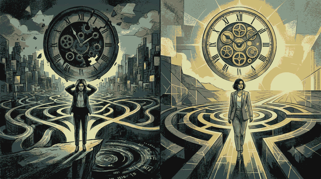Splitscreen illustration of Decision-Making Problem
