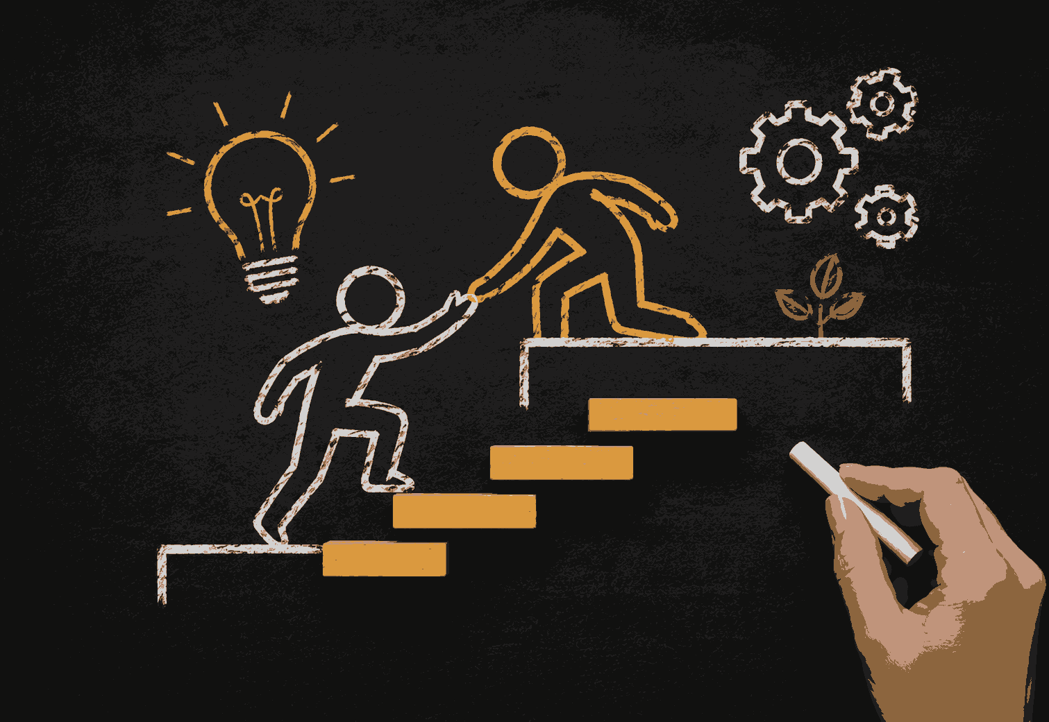 Product mentor guiding career growth, leadership development, and professional success Illustration