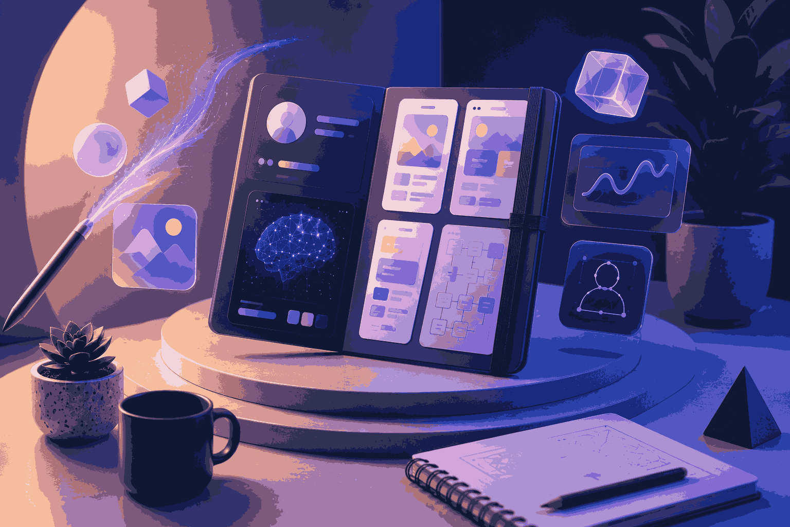 AI product design portfolio showcasing projects, prototypes, and design thinking