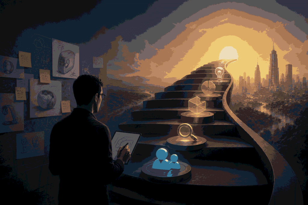Future of AI product design driven by innovation Illustration