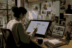 Professional learning environment for AI UX UI design courses in India