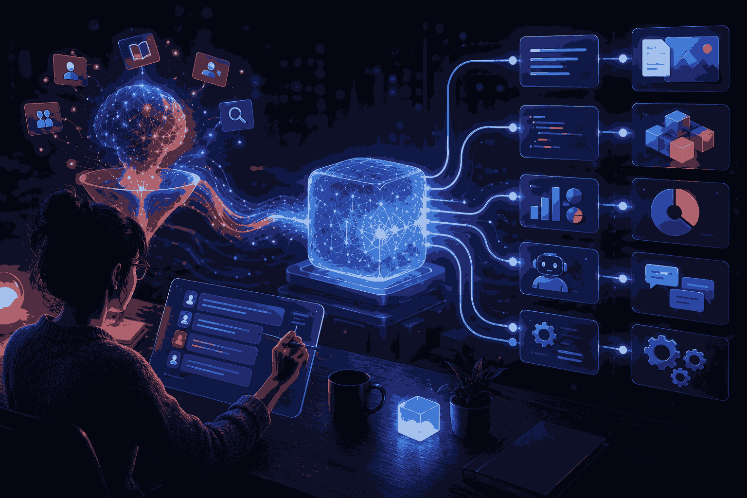 Prompt engineering and AI workflows powering intelligent automation and productivity