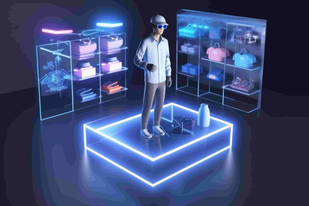 person using ar technology perform their occupation