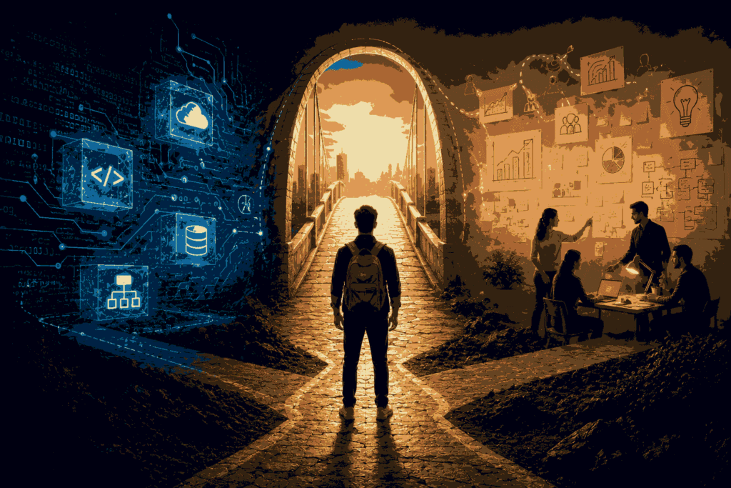 Bridging technology and product leadership through an Executive MBA Illustration