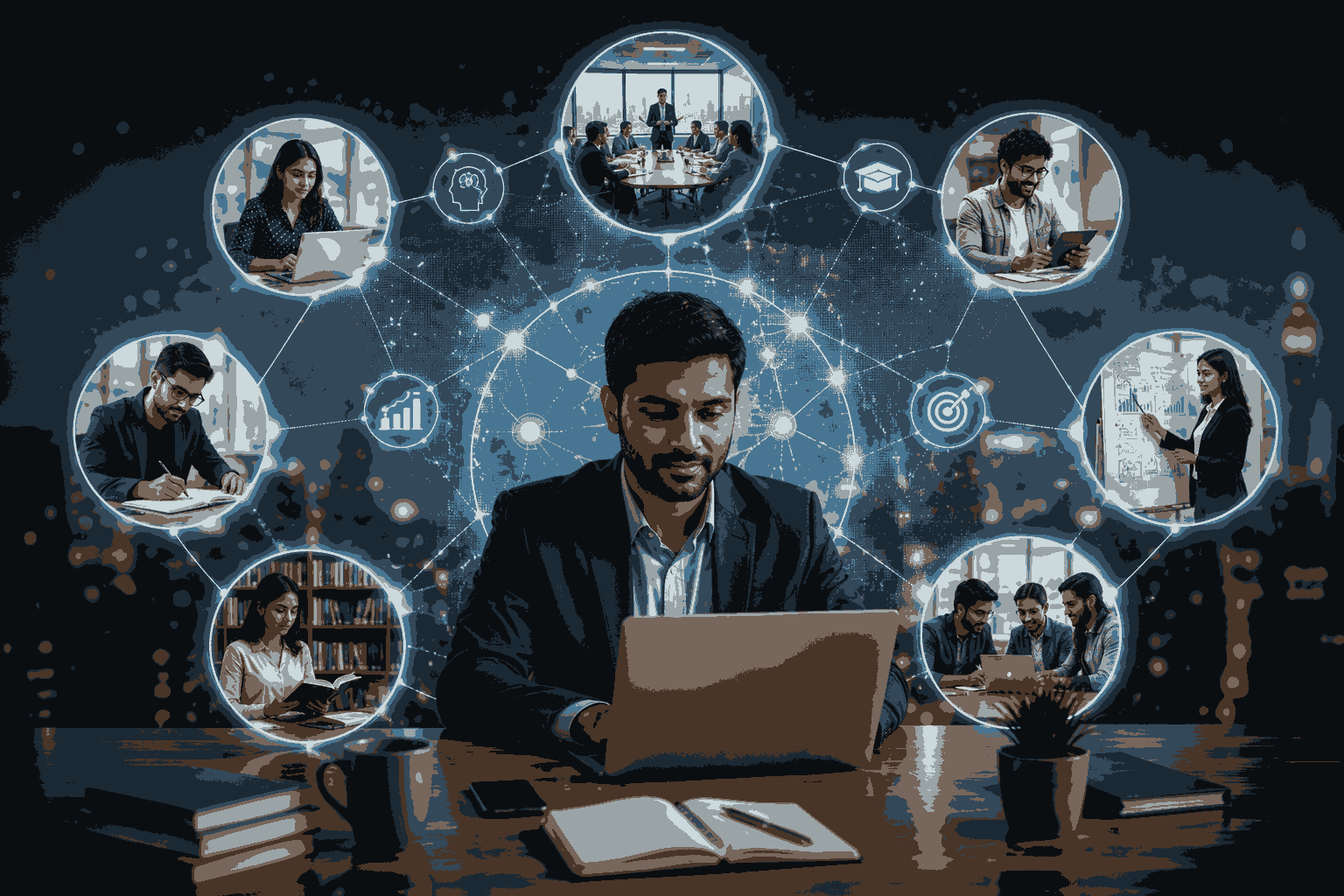 Executive MBA combining work experience, leadership learning, and practical projects