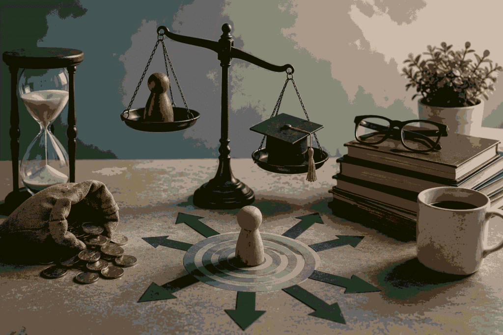 Executive MBA suitability balancing time, cost, career goals, and priorities