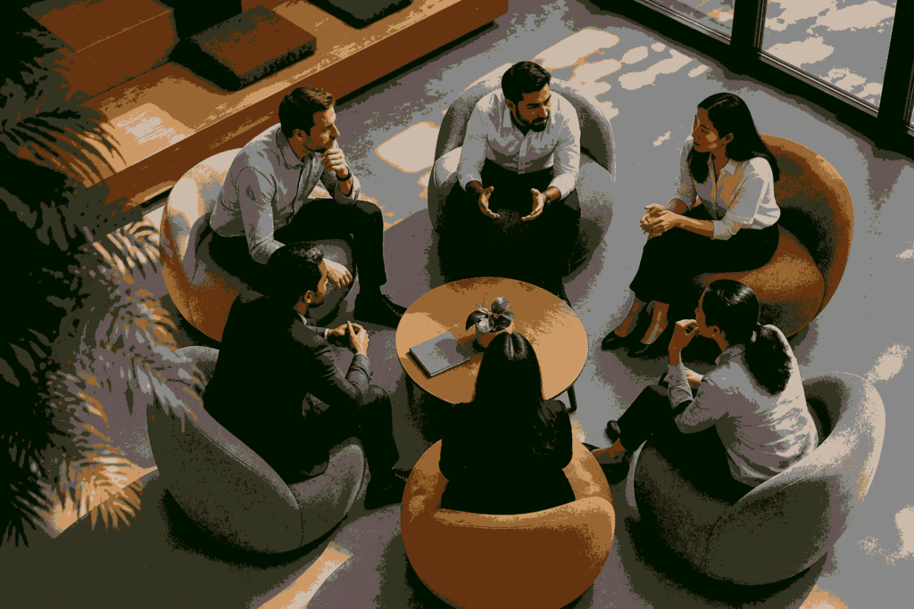 In-person Executive MBA learning through collaborative classroom discussions