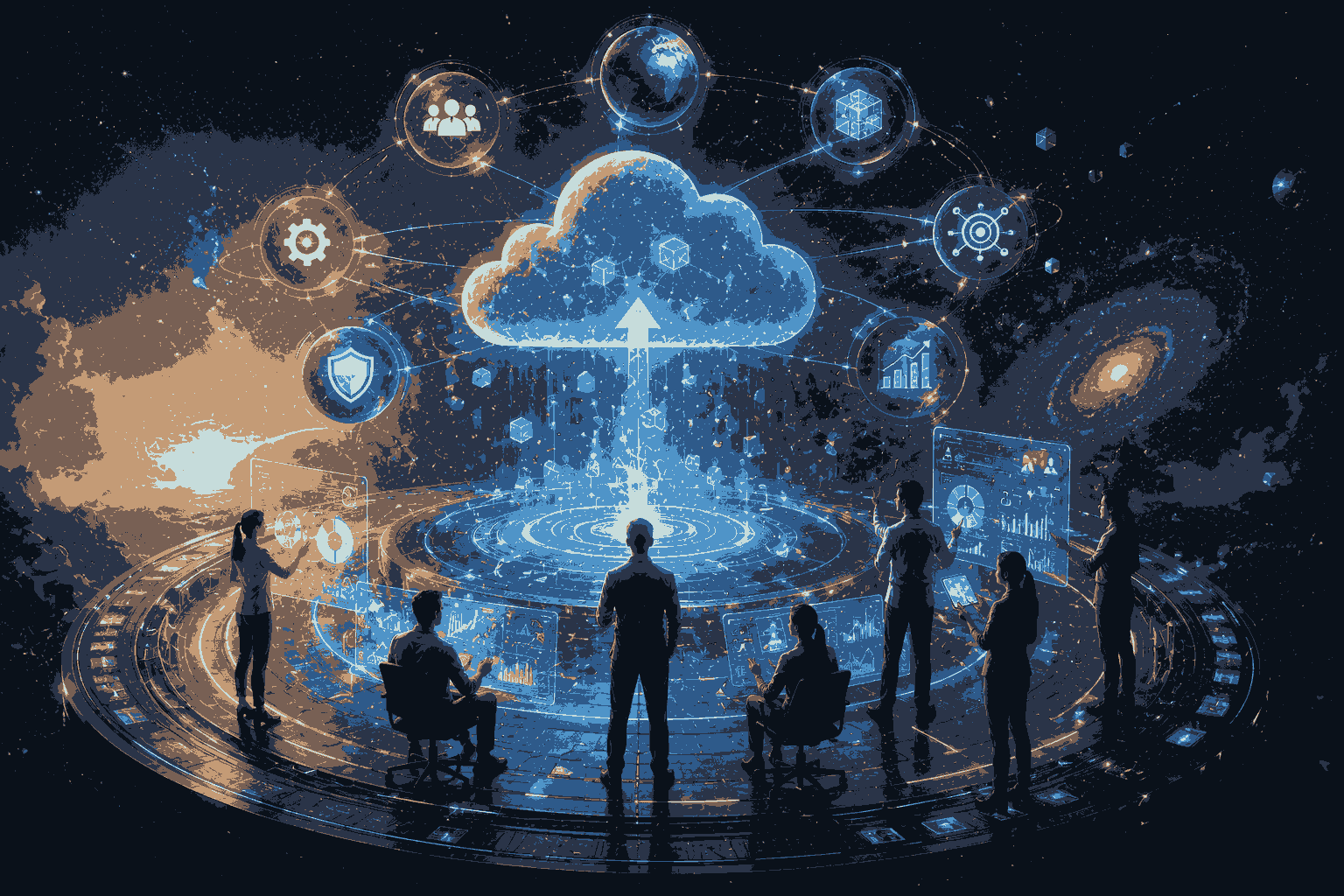 SaaS product strategy driving scalable growth, innovation, and customer retention Illustration