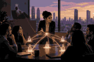 Product leader influencing a team without relying on formal authority
